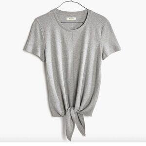 Madewell Texture and Thread Tie-Front Tee